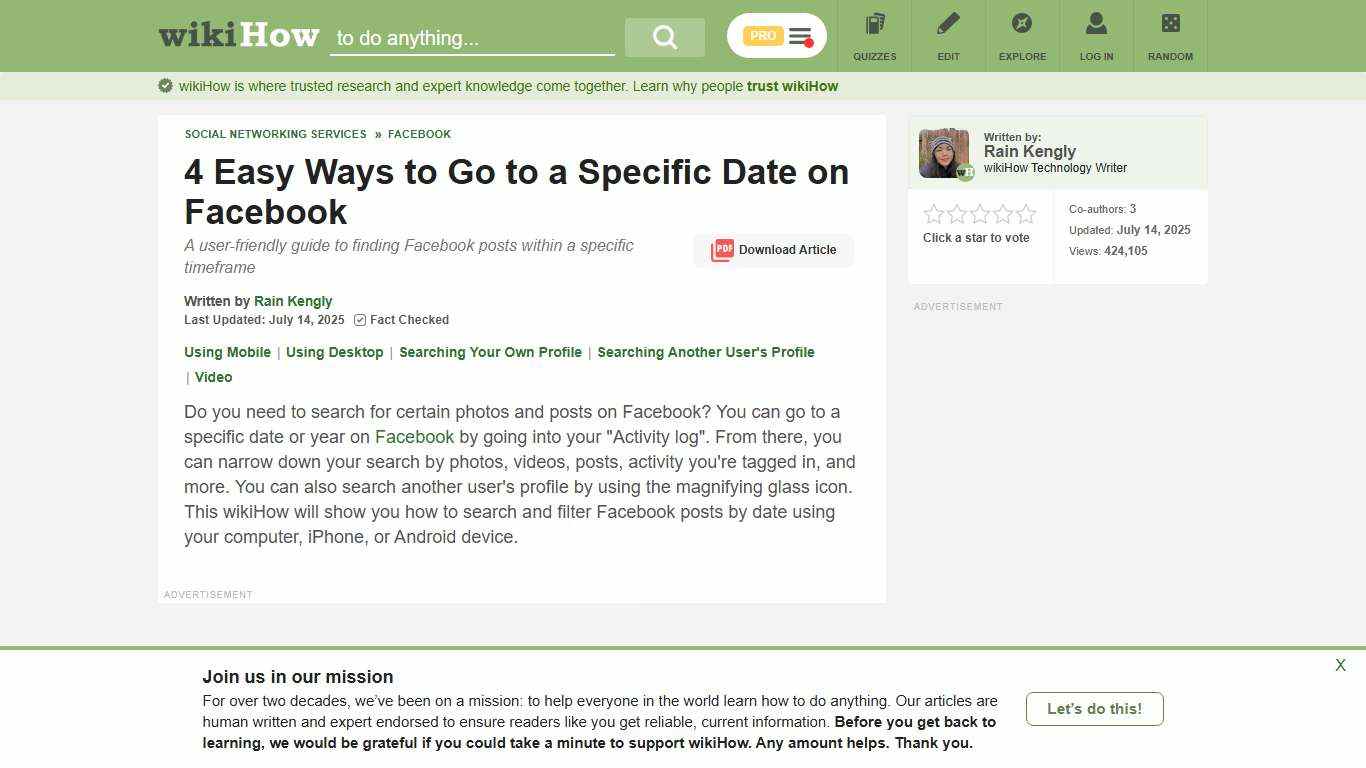 How to Jump to a Year on Facebook: Mobile and Desktop